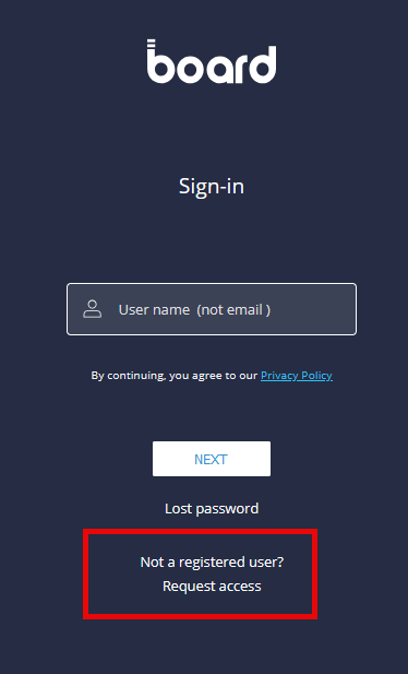 If you have not applied for access...